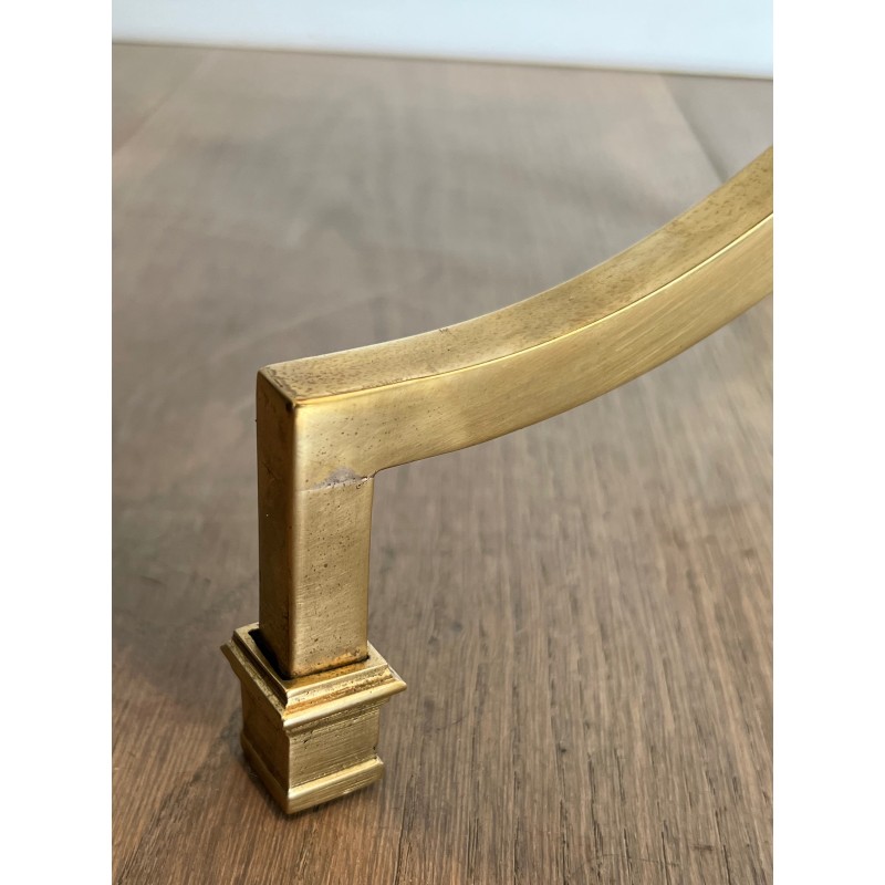 Neoclassical Brass and Mahogany Tripod Guéridon, Maison Jansen, Circa 1940