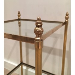 Paire de Bouts de Canapé en Laiton Attribués à la Maison Jansen