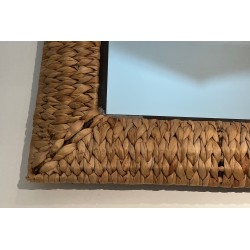 Rectangular Rope Mirror, French Work, Circa 1970