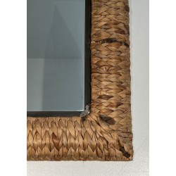 Rectangular Rope Mirror, French Work, Circa 1970