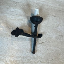 Pair of Gothic Style Wrought Iron Wall Lights