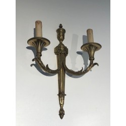 Importante Paire d'Appliques en Bronze de Style Louis XVI