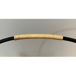 Porte-Bûches en Métal Laqué Noir et Rotin, Travail Français, Vers 1970