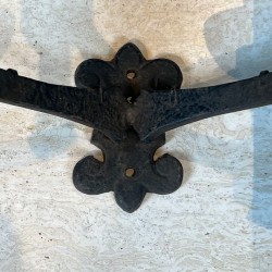 Pair of Gothic Style Wrought Iron Wall Lights with 2 Arms