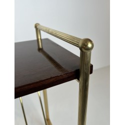 Neoclassical Mahogany and Brass Magazine Rack, Maison Jansen, Circa 1940