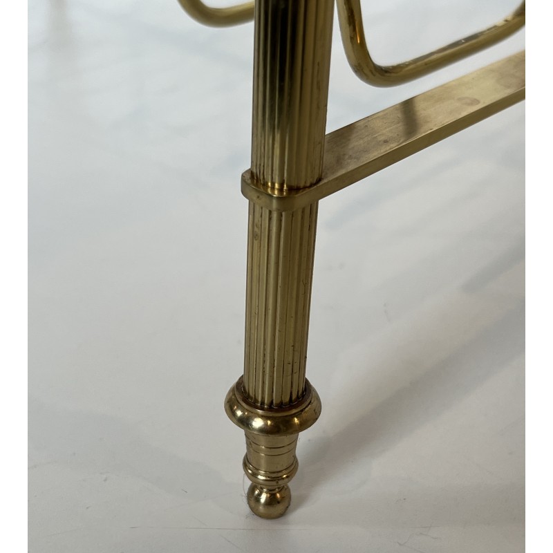 Porte-Revues Néoclassique en Acajou et Laiton, Maison Jansen, Vers 1940