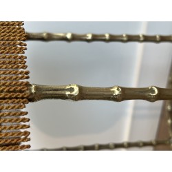 Tabouret en Bronze Façon Faux Bambou, Maison Baguès, Vers 1940