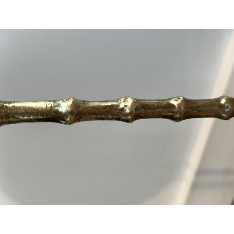 Tabouret en Bronze Façon Faux Bambou, Maison Baguès, Vers 1940