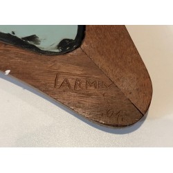 Miroir Art Nouveau en Noyer, Travail Français dans le Goût de Majorelle, Vers 1900