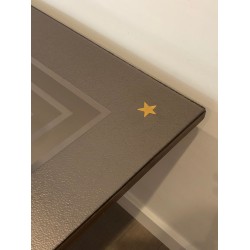 Art Deco Table Made of Eglomized Mirror Top in the Style of Jules Leleu and Max Ingrand