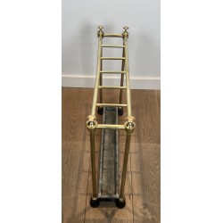 Rectangular Brass and Cast Iron Umbrella Stand, French Work, Circa 1900