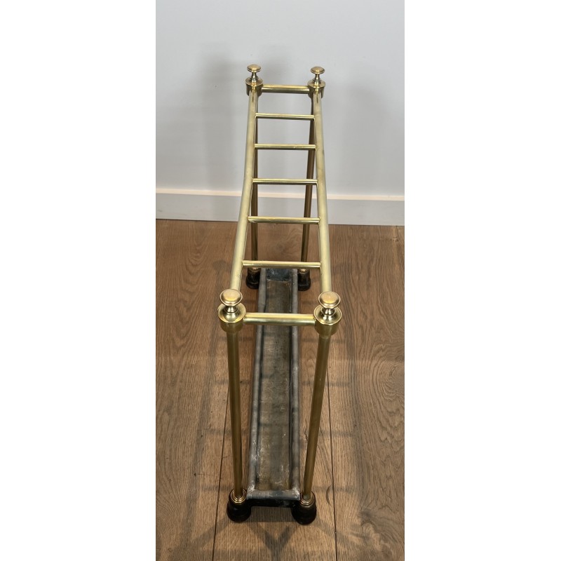 Rectangular Brass and Cast Iron Umbrella Stand, French Work, Circa 1900