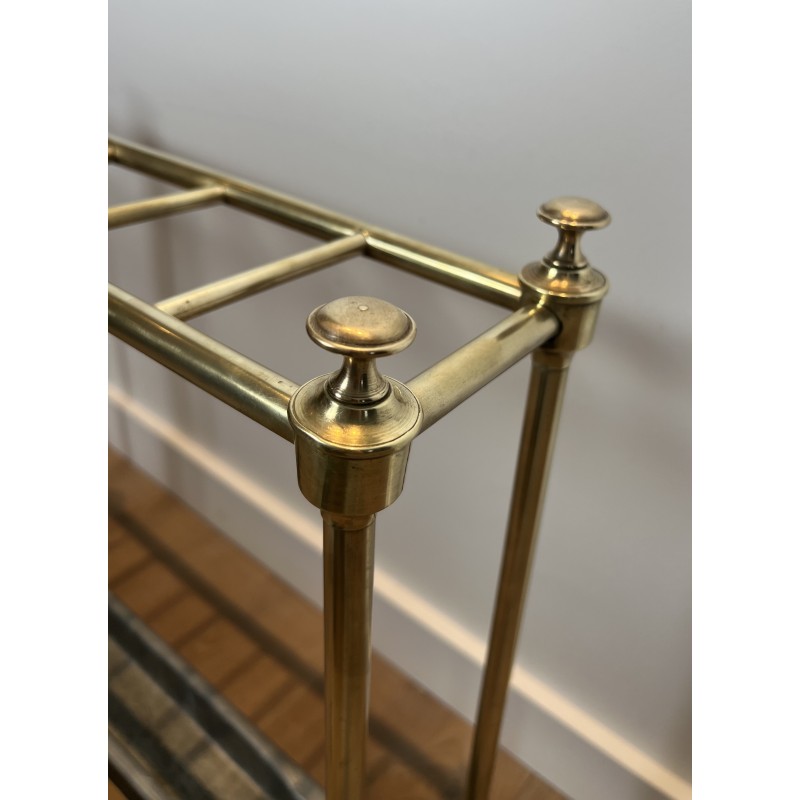 Rectangular Brass and Cast Iron Umbrella Stand, French Work, Circa 1900
