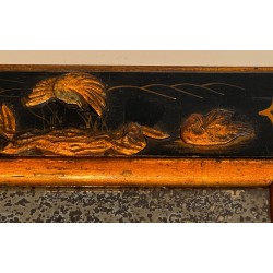 Miroir Laqué et Doré à Décors de Scènes Chinoisantes Dans le Goût de la Maison Jansen. Vers 1940