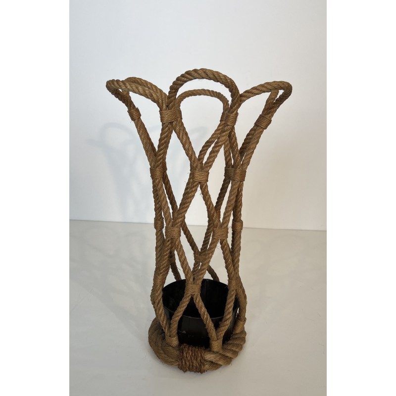 Porte-Parapluies en Corde par Audoux-Minet, Travail Français, Vers 1970