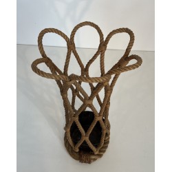 Porte-Parapluies en Corde par Audoux-Minet, Travail Français, Vers 1970