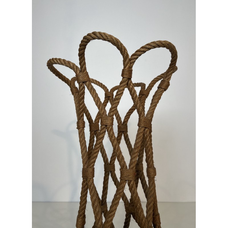 Porte-Parapluies en Corde par Audoux-Minet, Travail Français, Vers 1970