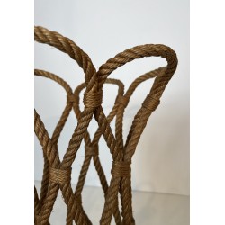 Porte-Parapluies en Corde par Audoux-Minet, Travail Français, Vers 1970