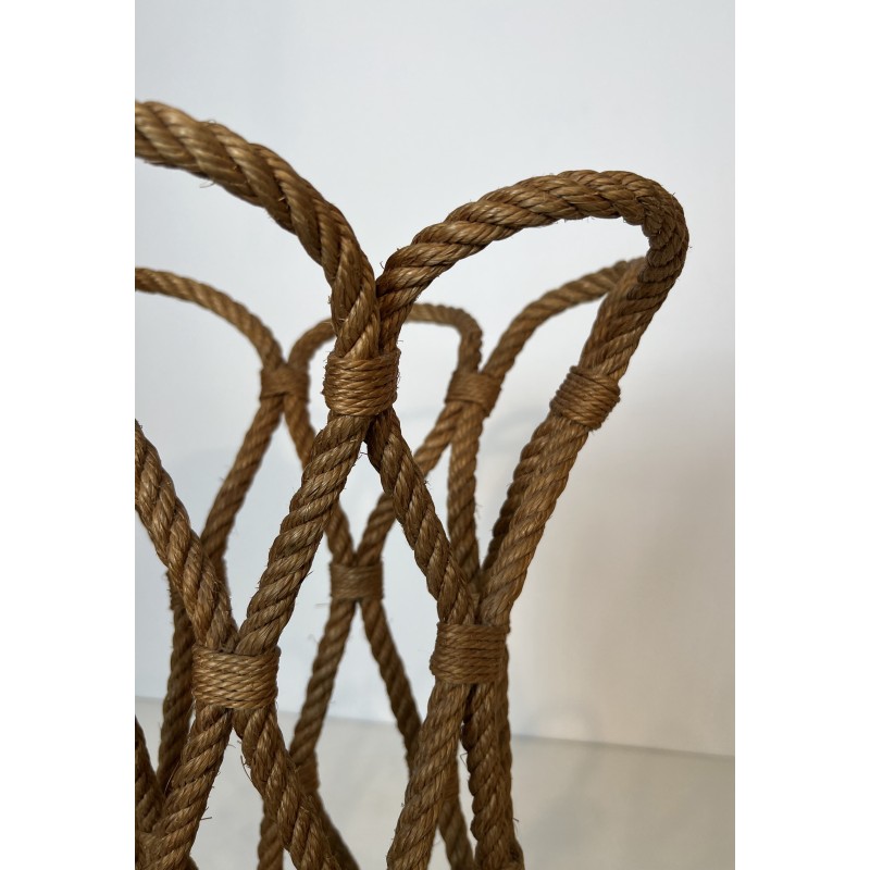 Porte-Parapluies en Corde par Audoux-Minet, Travail Français, Vers 1970