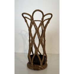 Porte-Parapluies en Corde par Audoux-Minet, Travail Français, Vers 1970
