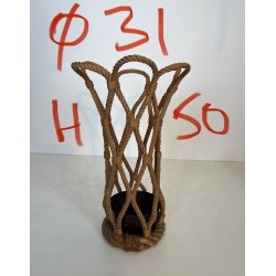 Rope Umbrella Stand by Audoux-Minet, French Work, Circa 1970