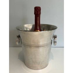 Art Deco Silver Plated Champagne Bucket, Stamped French Work, Circa 1930