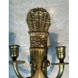 Paire d'Appliques de Style Empire en Bronze Modèle Aux Carquois