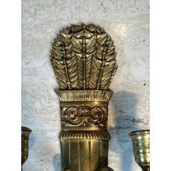 Pair of Empire Style Bronze Wall Lights, Quiver Model