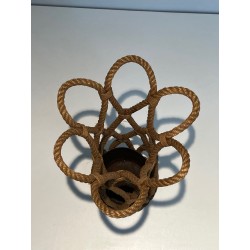 Porte-Parapluies en Corde d'Audoux-Minet, Travail Français, Vers 1970