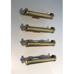 Set of Four Removable Brass Wall Sconces in the Style of Maison Perzel, French Work, Circa 1940