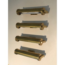 Set of Four Removable Brass Wall Sconces in the Style of Maison Perzel, French Work, Circa 1940