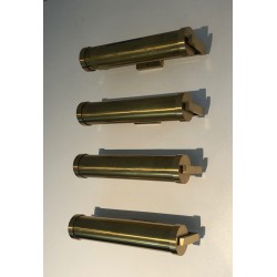 Set of Four Removable Brass Wall Sconces in the Style of Maison Perzel, French Work, Circa 1940