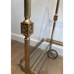 Neoclassical Style Brass Drinks Trolley by Maison Jansen, Circa 1940