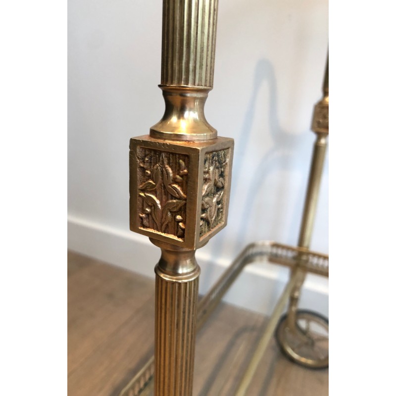 Neoclassical Style Brass Drinks Trolley by Maison Jansen, Circa 1940