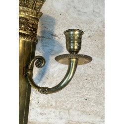 Paire d'Appliques de Style Empire en Bronze Modèle Aux Carquois