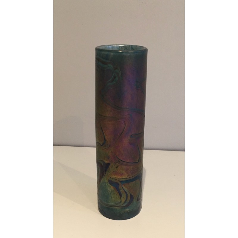 Iridescent Glass Roller Vase by Loetz, Austrian Work, Circa 1900