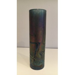 Iridescent Glass Roller Vase by Loetz, Austrian Work, Circa 1900