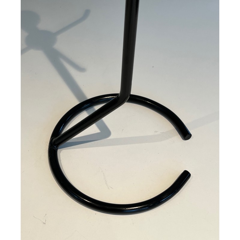 Mid-Century Modern Design Lacquered Metal Fireplace Tools Set, French Work, Circa 1970