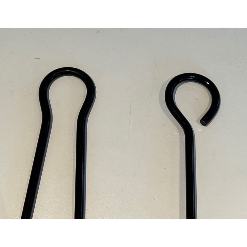 Nécessaire de Feu Design Moderniste en Métal Laqué, Travail Français, Vers 1970