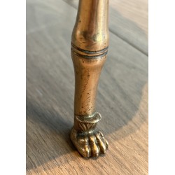 Neoclassical Style Faux-Bamboo Bronze Gueridon with Chinese Lacquer Top by Maison Baguès, Circa 1940