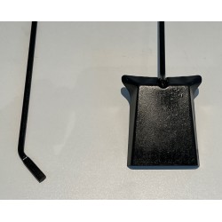 Mid-Century Modern Design Lacquered Metal Fireplace Tools Set, French Work, Circa 1970