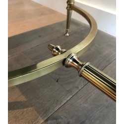 Neoclassical Style Brass Coffee Table with Chinoiserie Lacquered Top, Attributed to Maison Jansen, Circa 1940