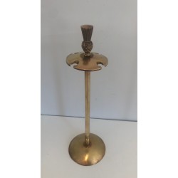 Neoclassical Style Brass Fireplace Tools Set, Pineapple Model, in the Style of Maison Jansen, Circa 1970
