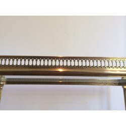 Neoclassical Style Brass Drinks Trolley with Removable Trays by Maison Jansen, Circa 1940