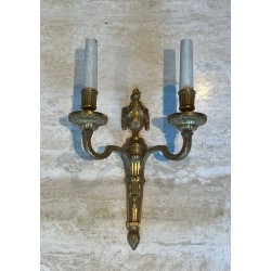 Set of Four Louis XVI Style Bronze Wall Sconces | French Work, circa 1940