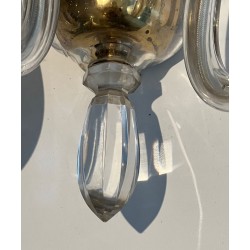 Paire d'Appliques en Cristal de Murano A 3 Bras de Lumière