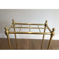 Rectangular Brass and Cast Iron Umbrella Stand, French Work, Circa 1900