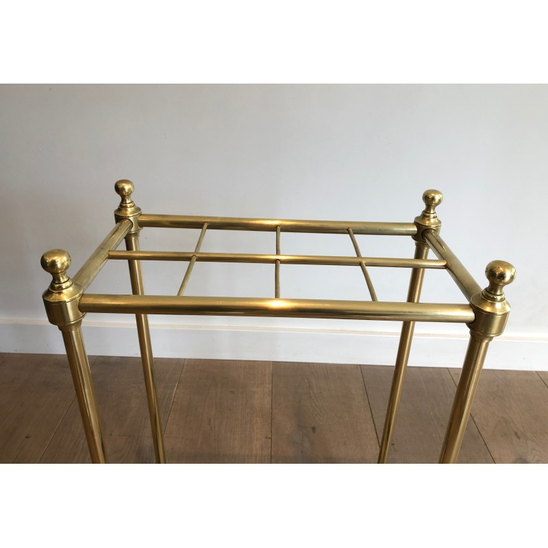 Rectangular Brass and Cast Iron Umbrella Stand, French Work, Circa 1900
