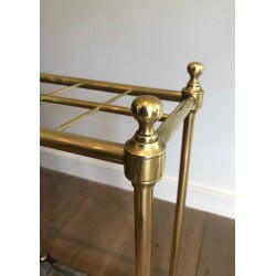 Rectangular Brass and Cast Iron Umbrella Stand, French Work, Circa 1900