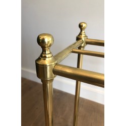 Rectangular Brass and Cast Iron Umbrella Stand, French Work, Circa 1900